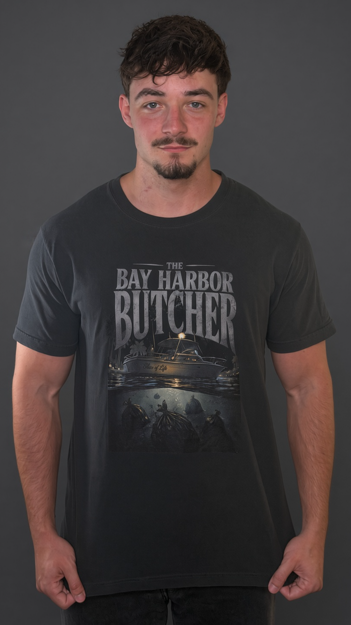 The Bay Harbor Butcher Dexter T-Shirt Front Model
